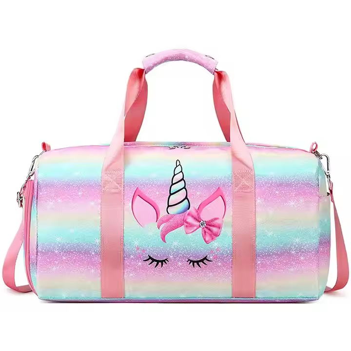 Charming Unicorn Kids Travel Duffel Bag for You...