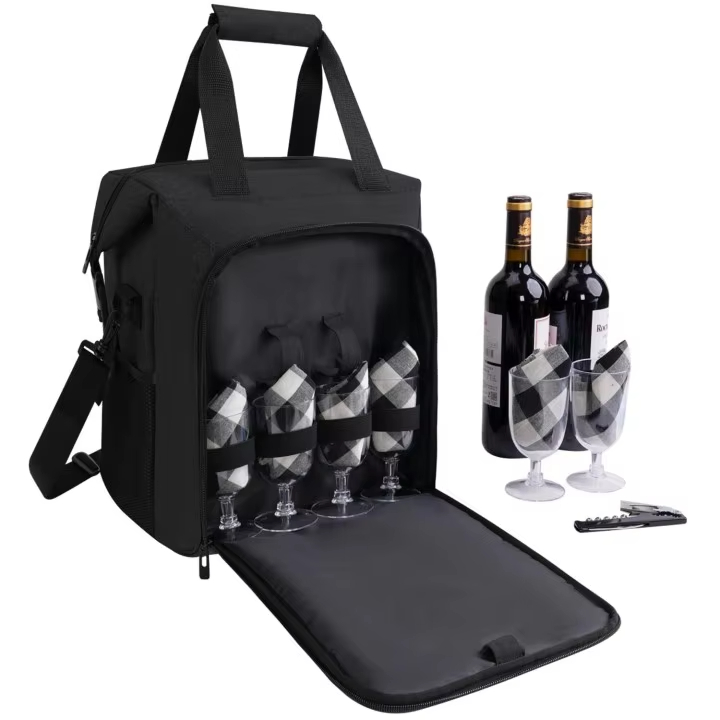 Large Capacity Wine Tote Bag with Padding Wine Cooler Bag